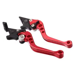 GENERICO - Manija De Freno Para Moto De Aluminio Rojo Universal 2Pcs