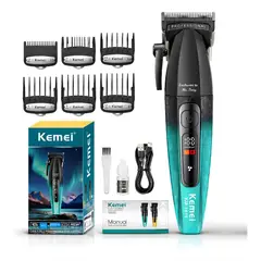 KEMEI - Cortadora De Cabello Profesional Recargable Km-1819 Verde