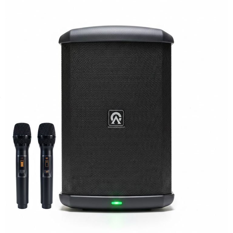 AUDIO MX-E - PARLANTE ACTIVO PROFESIONAL DE 8” RECARGABLE CON 2 MICRÓFONOS EQUIPADOS