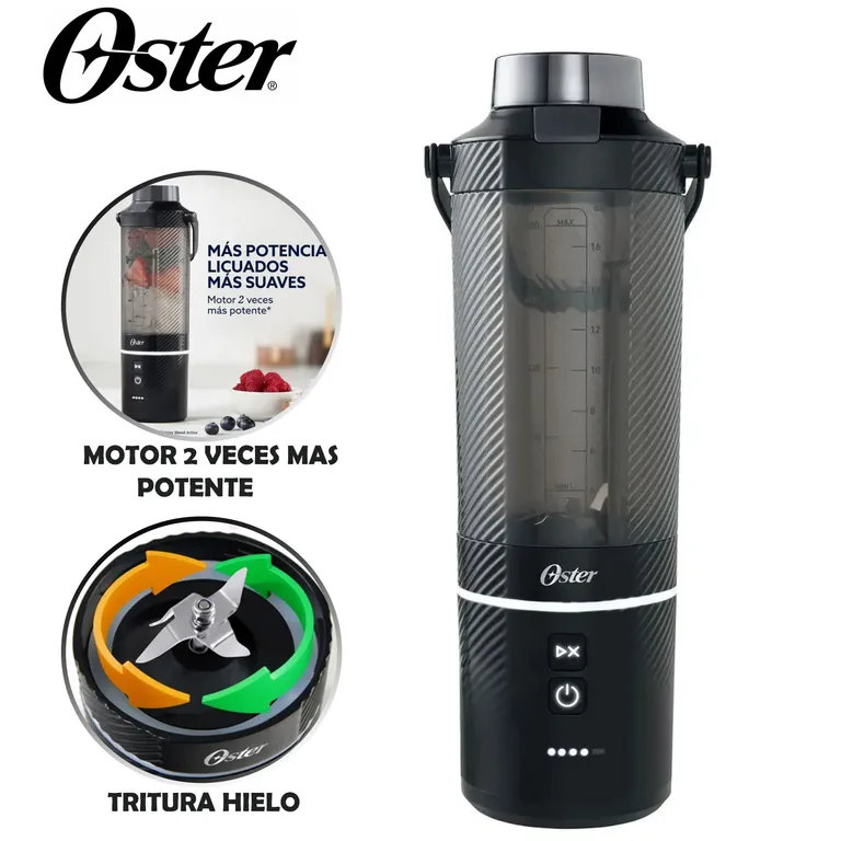 Licuadora Portátil GoMAX, 590 ml , para Smoothies, Negro, BLSTGFP-B20