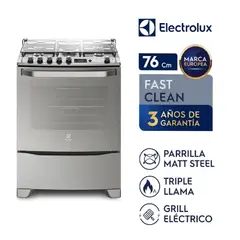 ELECTROLUX - Cocina Freestanding 76GSR-CL a Gas con 5 Quemadores - Silver