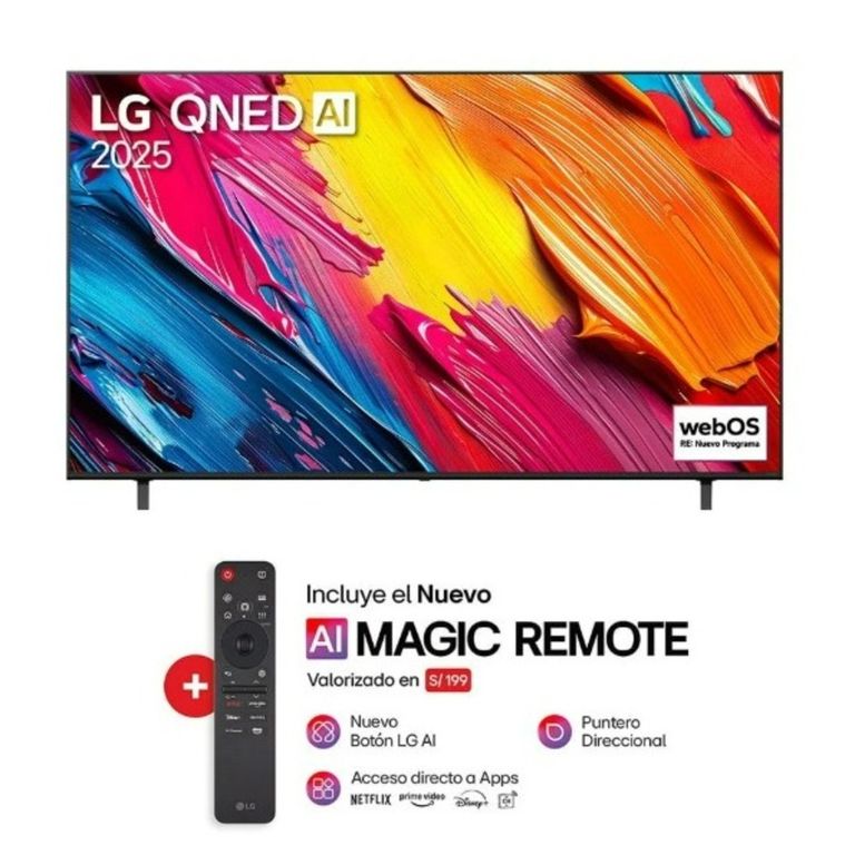 Televisor 55" QNED Smart UHD 4K Thinq Ai 55QNED70ASA 2025