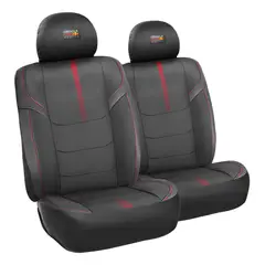 GENERICO - Funda Par Cubre Asiento Diseño Red Bull Universal Auto Camioneta 6Pcs