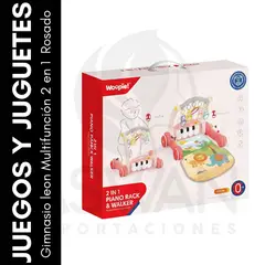 GENERICO - Gimnasio leon Multifunción 2 en 1 Rosado