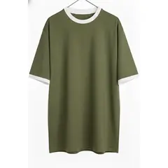 GENERICO - POLO OVERSIZE PREMIUM 100% ALGODON DE 300 GMS - CUELLO Y PUÑO EN CONTRASTE