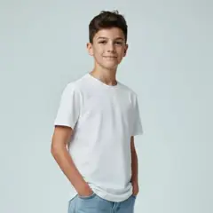 LE PETIT COMPANY - Polo Niño Niña Algodón Blanco Básico Escolar ANG Kidz