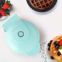 HOLSTEIN HOUSEWARES - Waflera Personal Holstein Modelo HH09125016I de 10 cm Verde Menta