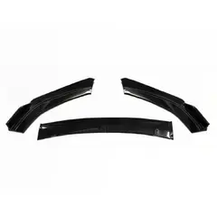 JET - Lip Delantero Protector De Parachoque Negro Brillante 3Pcs