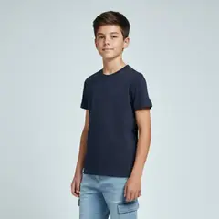 LE PETIT COMPANY - Polo Niño Niña Algodón Azul Básico Escolar ANG Kidz