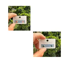 GENERICO - Set 02 Pares Aretes de Niñas Nena Espinoza Nirvagems MOD1013