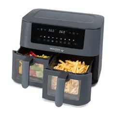 HOLSTEIN HOUSEWARES - Freidora de Aire Digital Holstein HH-09114021DG-V03 Doble Canasta 8L Negro