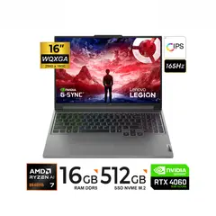 LENOVO - LAPTOP LEGION SLIM 5 RYZEN 7 8845HS 16" WQXGA IPS / 16GB RAM / 512GB / RTX 4060 / FreeDOS