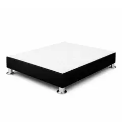 GENERICO - Base de Cama Confort Cromo Negro 2 Plazas