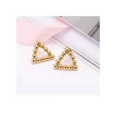 GENERICO - Arete Triangular Minena Acero Inoxidable Golfied MOD1029