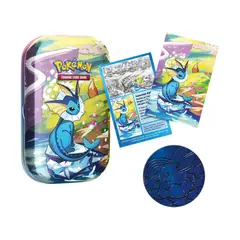 POKEMON - Evoluciones Prismaticas Lata Decorativa Con Moneda Vaporeon