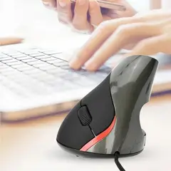 OEM - Mouse Vertical Ergonómico Óptico con Cable USB - Evita Túnel Carpiano y Fatiga