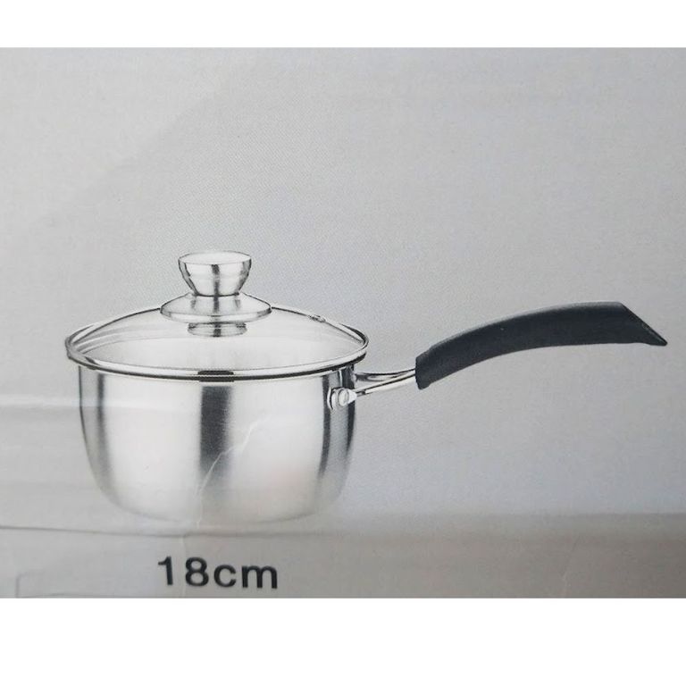 Cacerola Acero Inoxidable 18 cm con tapa