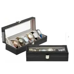 OEM - Caja Organizadora de 6Relojes Porta Relojes Organizador de 6Compartimientos Portarelojes Exhibidor