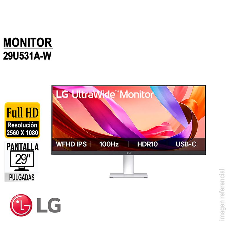 Monitor UltraWide 29U531A-W 29" WFHD IPS 100 Hz HDMI DP HDR10 HDR USB-C