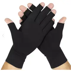 GENERICO - GUANTES COMPRESIÓN NEGRO TALLA S ARTRITIS ARTROSIS ALIVIA DOLORES