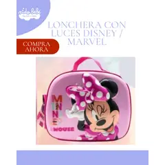KIDS - LONCHERA INNFANTILPARA NIÑA - MODELO MINNIE DISNEY 3D