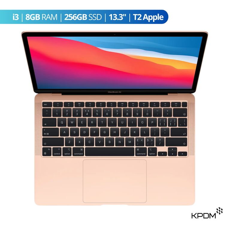 Laptop MacBook Air 2020 i3 8GB 256GB 13.3" Oro Reacondicionado Grado A