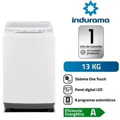 INDURAMA - Lavadora Automática 13Kg Carga Superior LRI-13BLA