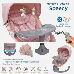 STOKKER BABY - Mecedora Eléctrica con bandeja Speedy Rosado