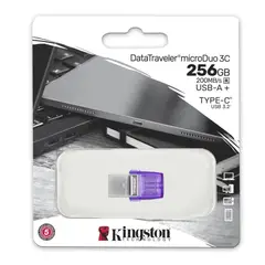 KINGSTON - Memoria USB Duo Microduo 256GB USB 3.2