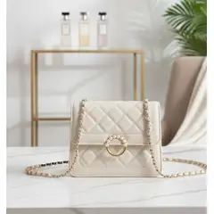 GENERICO - Bolso con cadena y broche frontal Diseño elegante y compacto