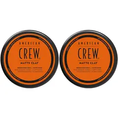 AMERICAN CREW - Dúo Cera Matte Clay Arcilla Mate Fijación Media Alta Men 85gr
