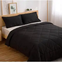 TEFI HOME - Cubrecama Negro Premium