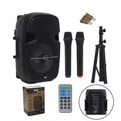 BATBLACK - ParlanteGabinete Activo Recargable 15″ 5000W c Bluetooth BT-1215A6-2