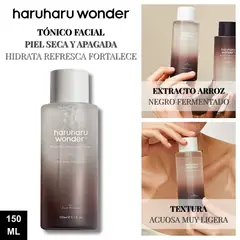 HARUHARU WONDER - Tónico Facial Piel Seca y Apagada - Black Rice Black Rice Hyaluronic Toner 150ml