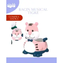 BABY - BACÍN MUSICAL PARA NIÑOS - MODELO TIGRE ROSADO