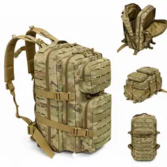 OEM - Mochila Militar Importada 50L Táctica para Camping Trekking y Viajes con Sistema MOLLE Láser