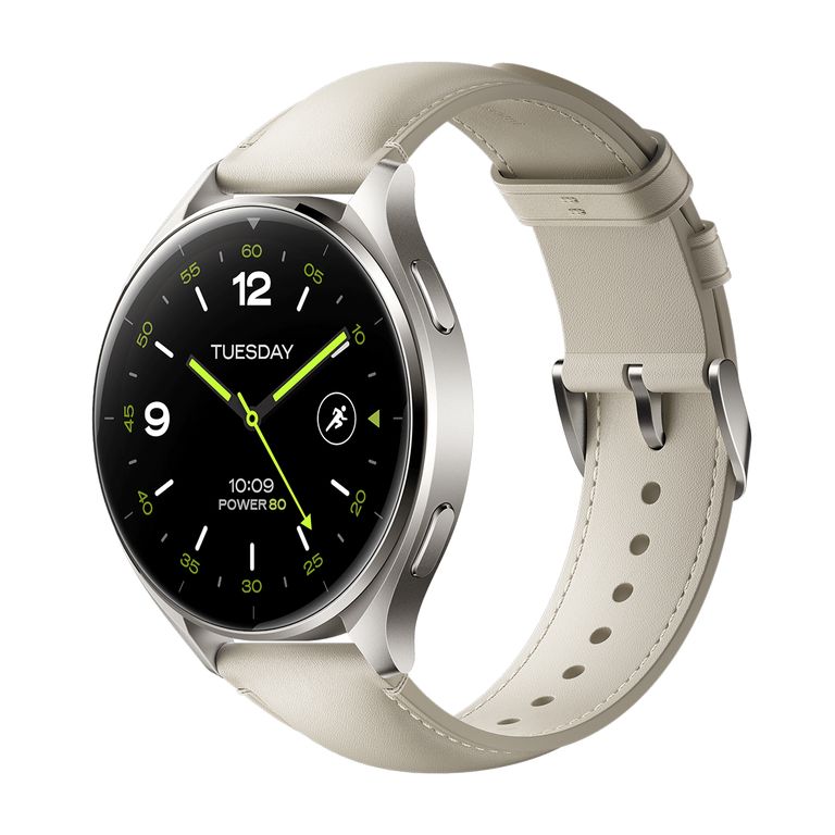 Reloj inteligente Watch 2 Titan Gray Case With White Leather Strap