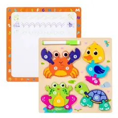 GENERICO - Rompecabezas 2 en 1, animales 1