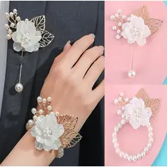 ARELYS - Conjunto De Corsage De Muñeca Y Boutonniere Novios