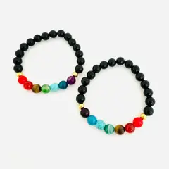 GENERICO - Pulsera Dúo Armonia en pareja billas acero