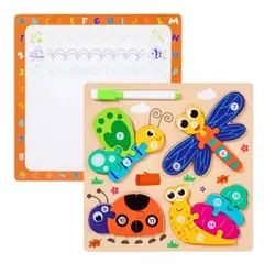 GENERICO - Rompecabezas 2 en 1, Insectos