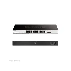 D-LINK - Switch DGS-1210-26 de 24 puertos GbE administración capa 2 alto rendimiento y fia