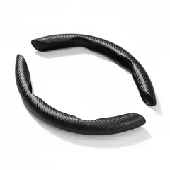 SPARCO - Cubre Protector De Volante Fibra De Carbono Negro Universal 30Cm