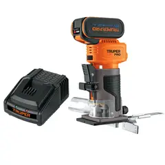 TRUPER - Ruteadora inalambrica 20v 1/4", brushless Bateria 4A, 102865 pro