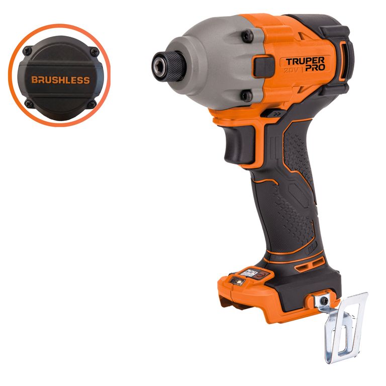 Destornillador de impacto inalámbrico 20V 220Nm 1/4", Brushless, sin batería, 103254 Pro