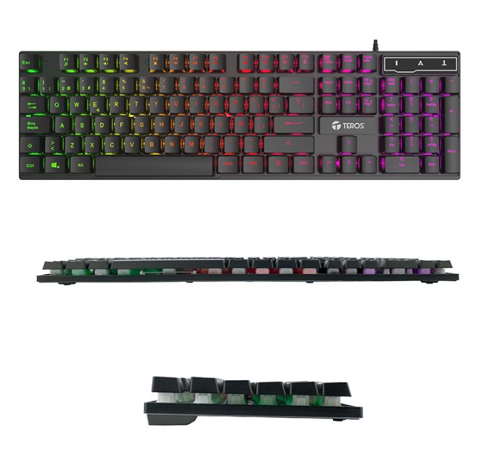 Teclado Gamer TE-4072G RGB USB Retroiluminado Negro