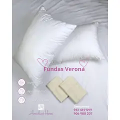 AMADEUS HOME - Pack x2 Almohadas Antialérgicas para cama Queen + Fundas Incluidas - Pack Ahorro