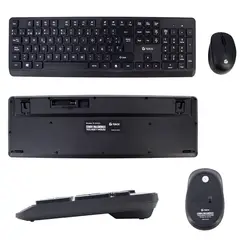 TEROS - Kit Inalámbrico TE-5011CS Teclado + Mouse 2.4GHz 1000 DPI Español Negro