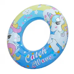 GENERICO - Flotador Inflable Redondo Infantil Modelo Unicornio Color Celeste