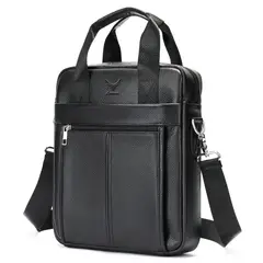 ARMUZ - Morral de Cuero Vacuno 8577 Alta Capacidad (Laptop 13" y A4)